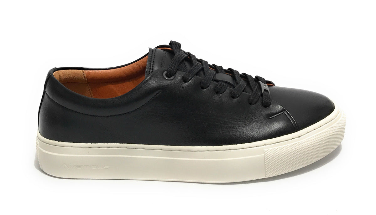 Scarpe uomo Ambitious 11187A sneakers in pelle nero US22AM07