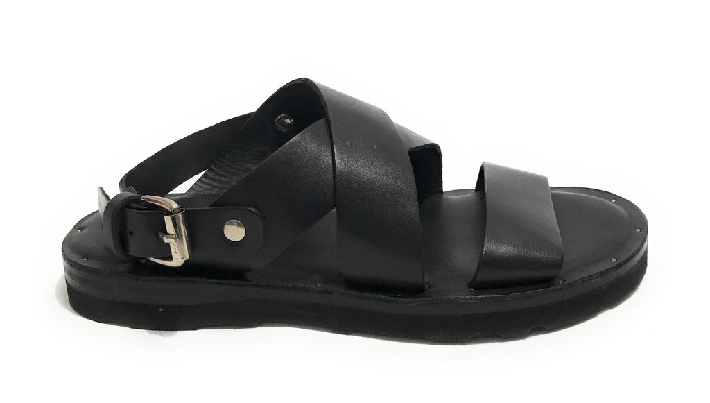 Scarpe uomo Elite sandalo in pelle colore nero US22EL05 2078