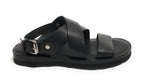 Scarpe uomo Elite sandalo in pelle colore nero US22EL05 2078