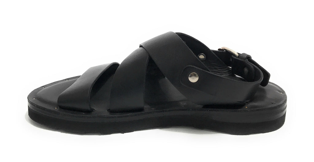 Scarpe uomo Elite sandalo in pelle colore nero US22EL05 2078