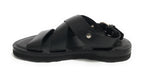 Scarpe uomo Elite sandalo in pelle colore nero US22EL05 2078