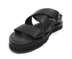 Scarpe uomo Elite sandalo in pelle colore nero US22EL05 2078