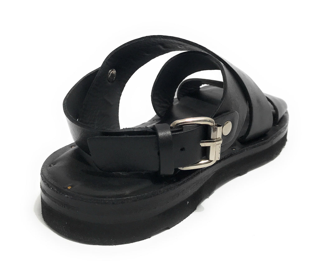 Scarpe uomo Elite sandalo in pelle colore nero US22EL05 2078