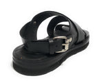 Scarpe uomo Elite sandalo in pelle colore nero US22EL05 2078