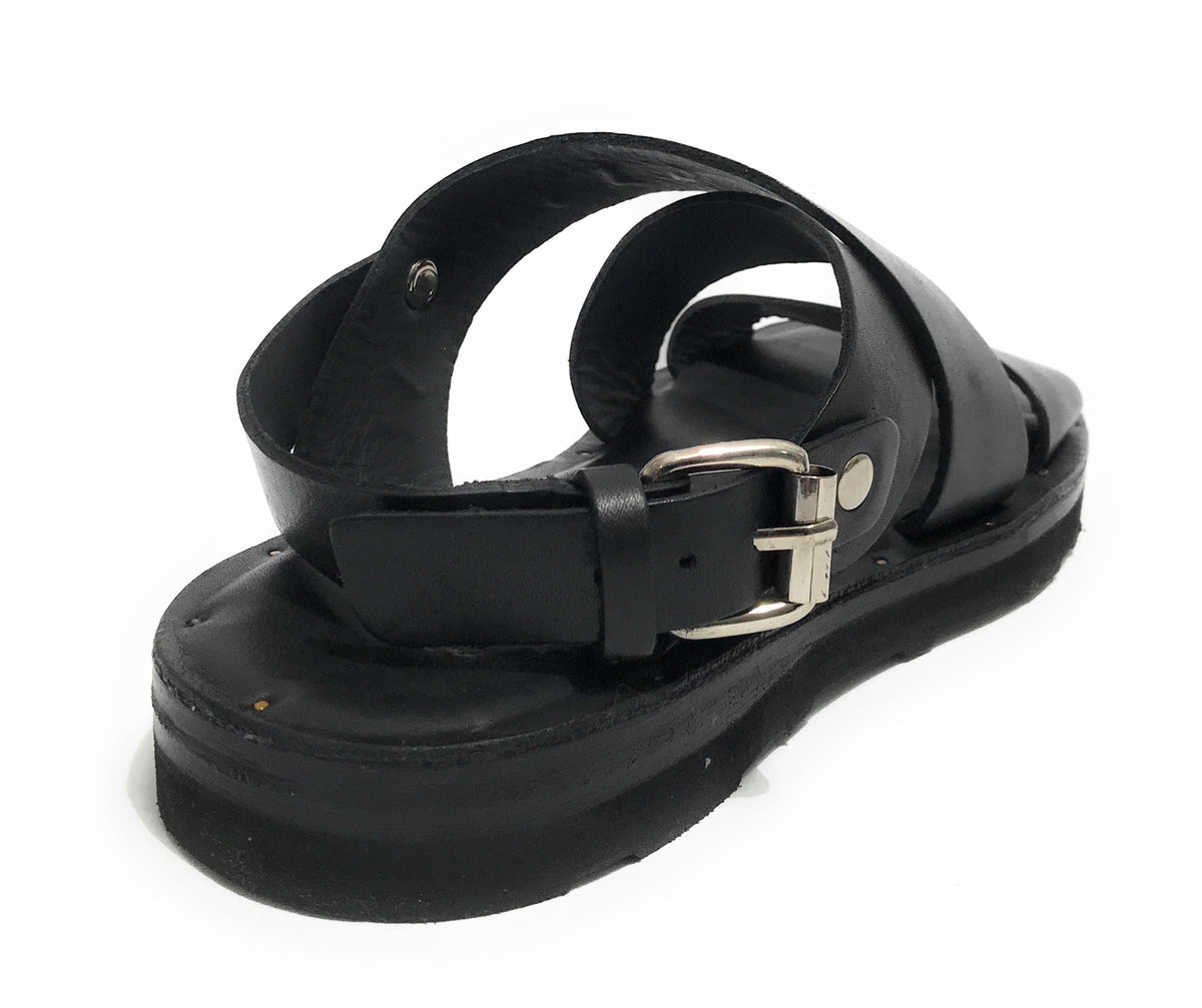 Scarpe uomo Elite sandalo in pelle colore nero US22EL05 2078