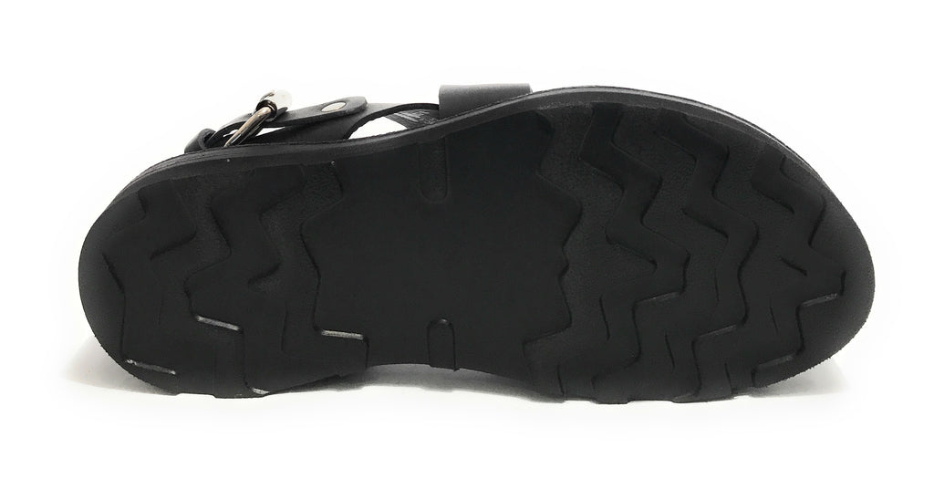 Scarpe uomo Elite sandalo in pelle colore nero US22EL05 2078