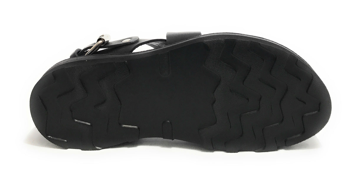 Scarpe uomo Elite sandalo in pelle colore nero US22EL05 2078