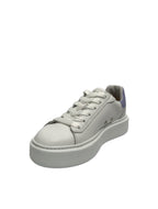Scarpe donna Ambitious 12151W sneakers in pelle white/ purple fondo alto DS23AM01
