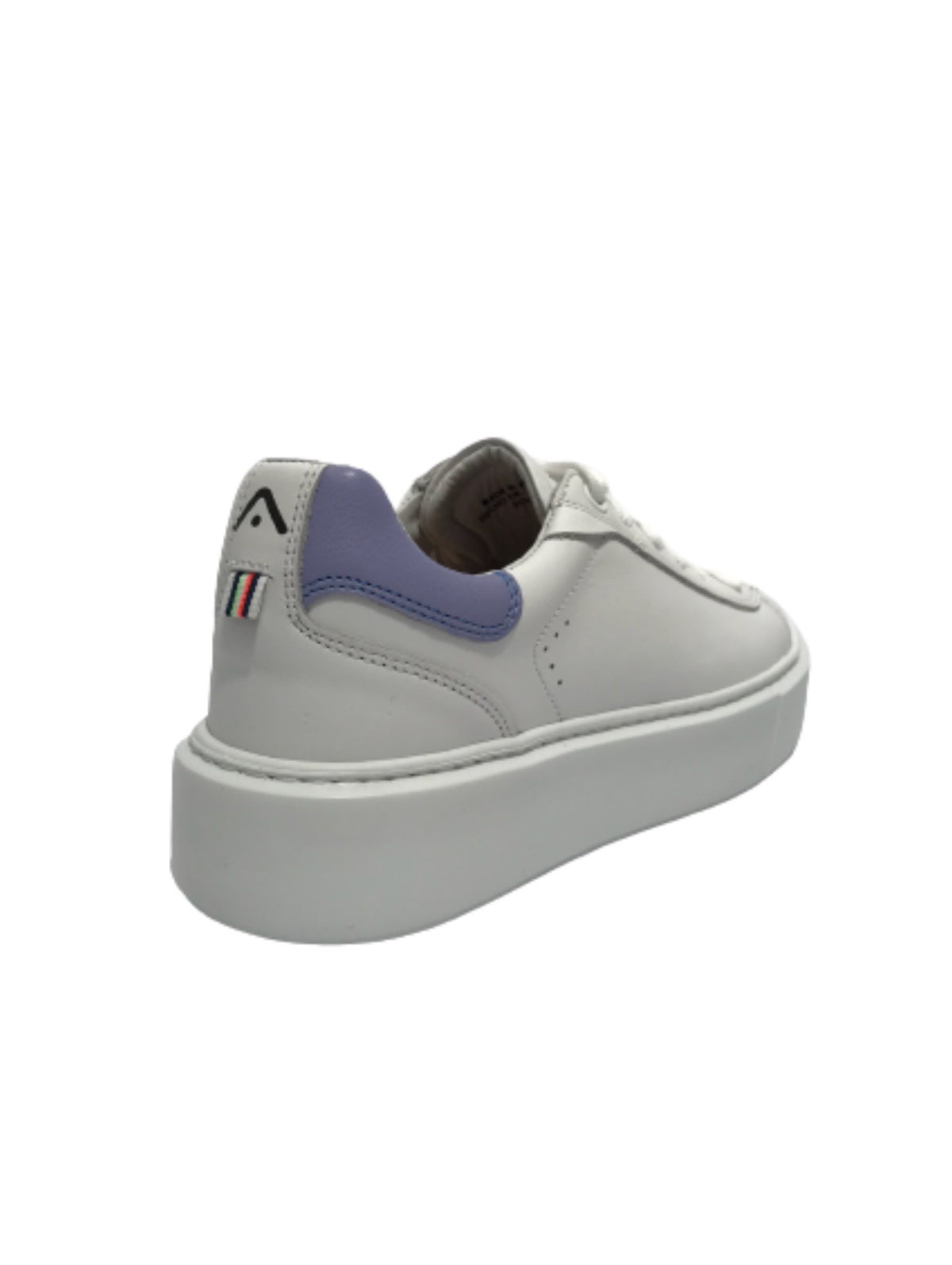 Scarpe donna Ambitious 12151W sneakers in pelle white/ purple fondo alto DS23AM01