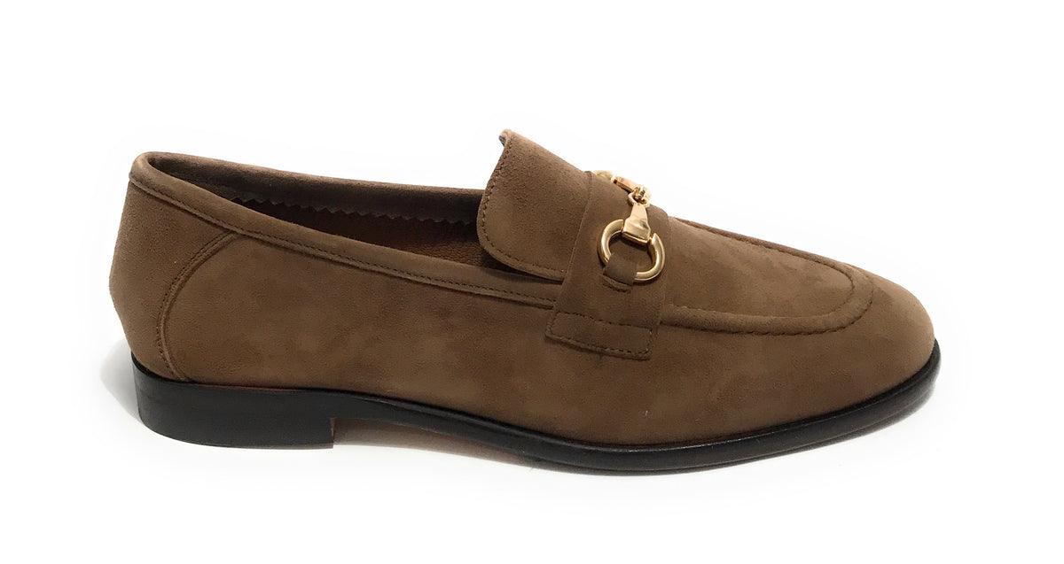 Mocassino uomo  in pelle scamosciata new taupe US23EL06 2005