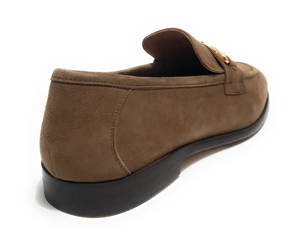 Mocassino uomo  in pelle scamosciata new taupe US23EL06 2005