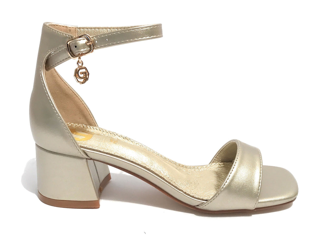 Scarpe donna Gold&gold sandalo con tacco ecopelle oro DS23GG46 GD812