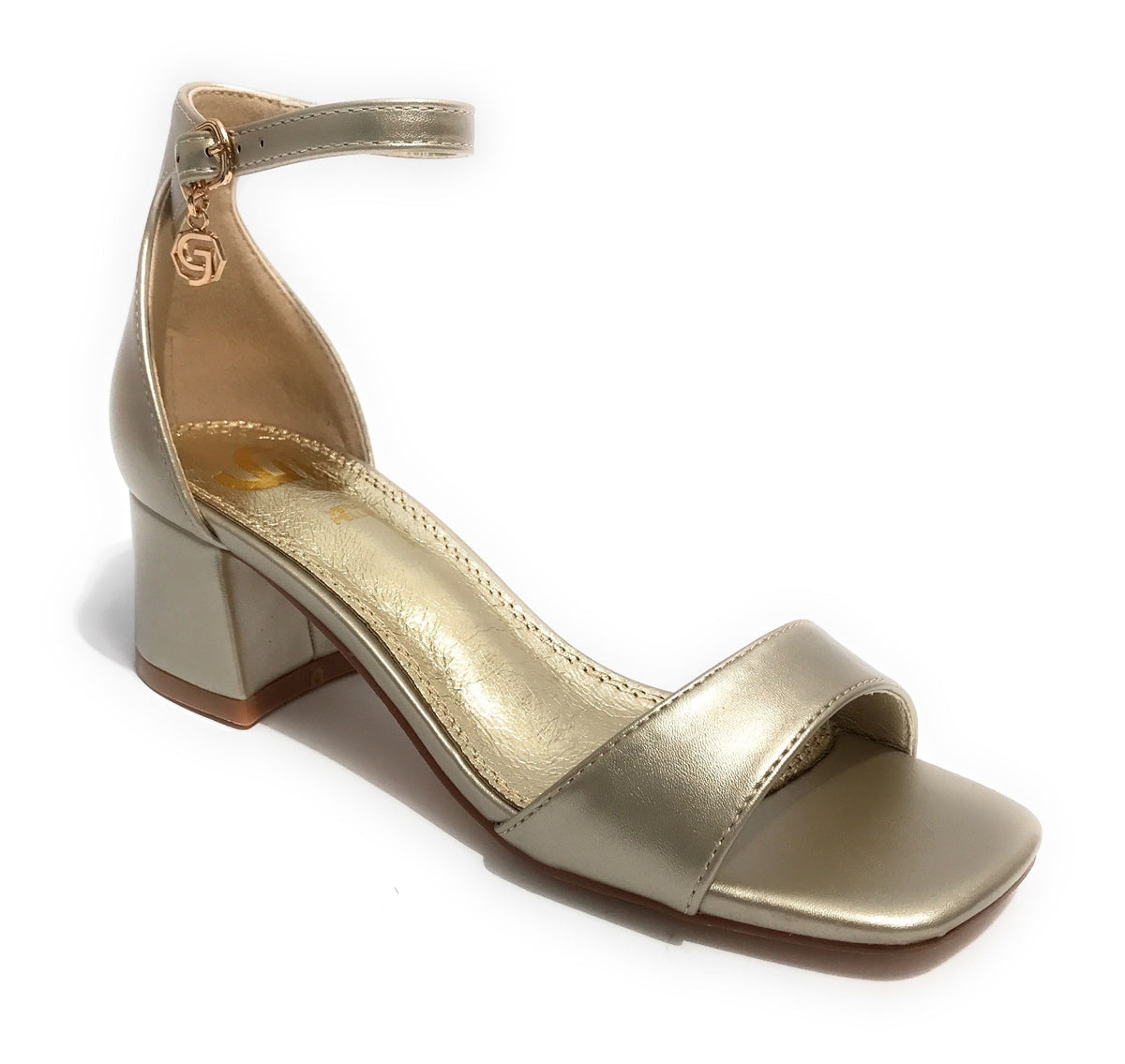 Scarpe donna Gold&gold sandalo con tacco ecopelle oro DS23GG46 GD812