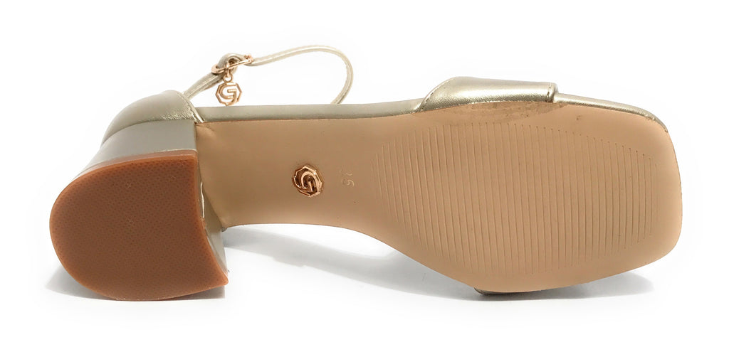 Scarpe donna Gold&gold sandalo con tacco ecopelle oro DS23GG46 GD812