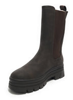 Scarpe donna Gold&gold stivaletto biker in ecopelle e tessuto marrone D24GG31 GR421