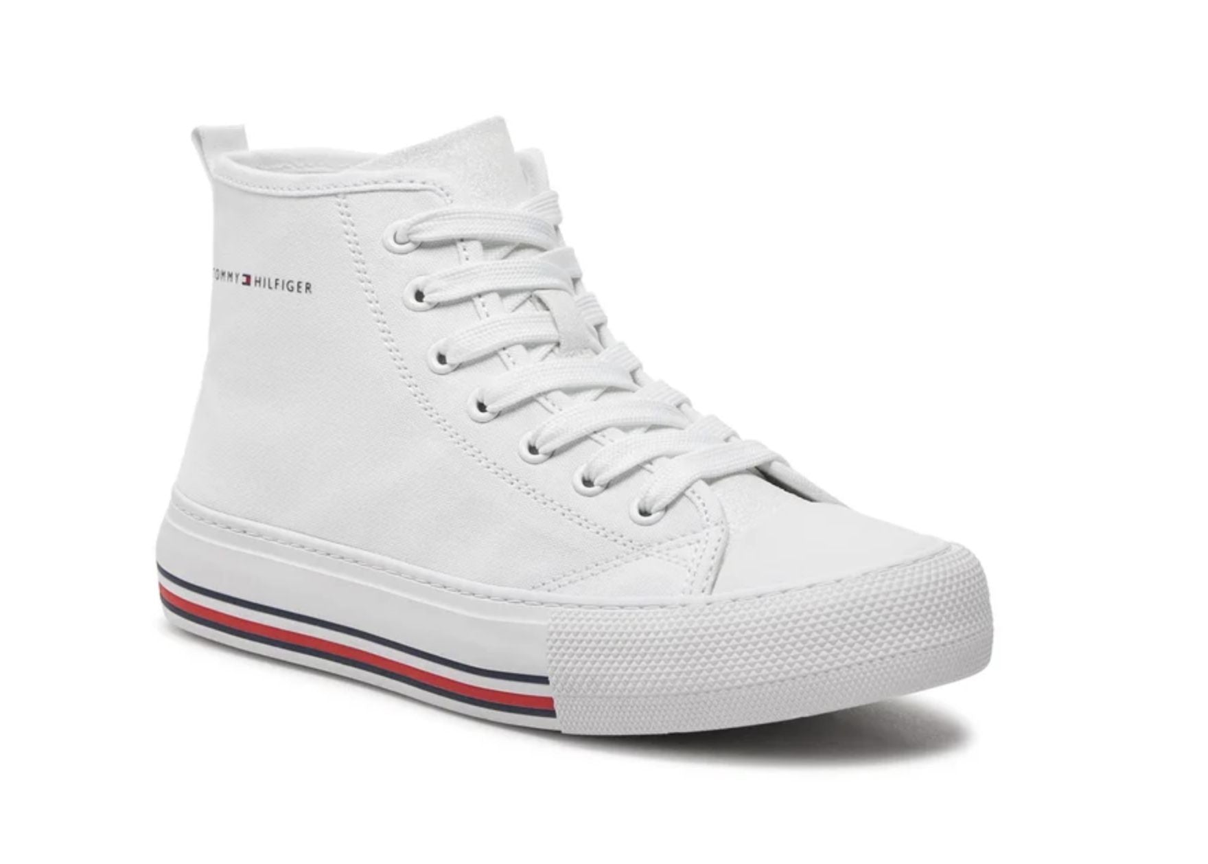 Scarpe Tommy Hilfiger sneaker High Top Lace-Up white DS24TH02 T3A9-33188-1687100