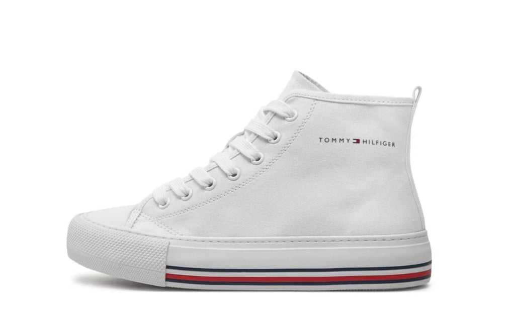 Scarpe Tommy Hilfiger sneaker High Top Lace-Up white DS24TH02 T3A9-33188-1687100