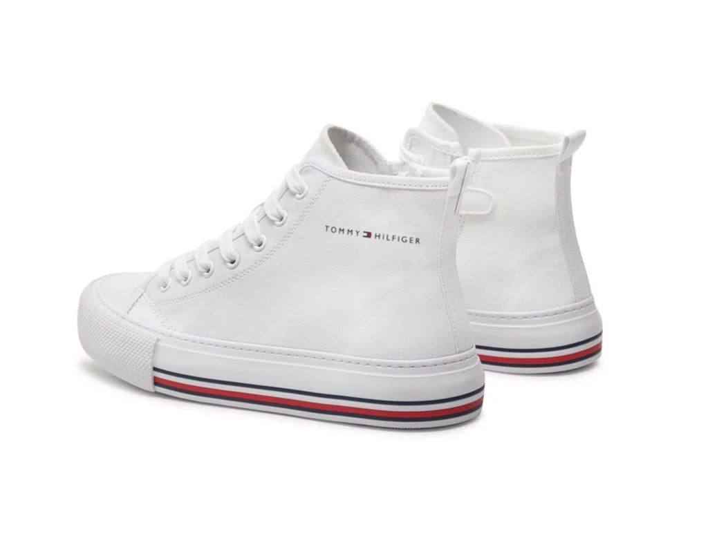 Scarpe Tommy Hilfiger sneaker High Top Lace-Up white DS24TH02 T3A9-33188-1687100