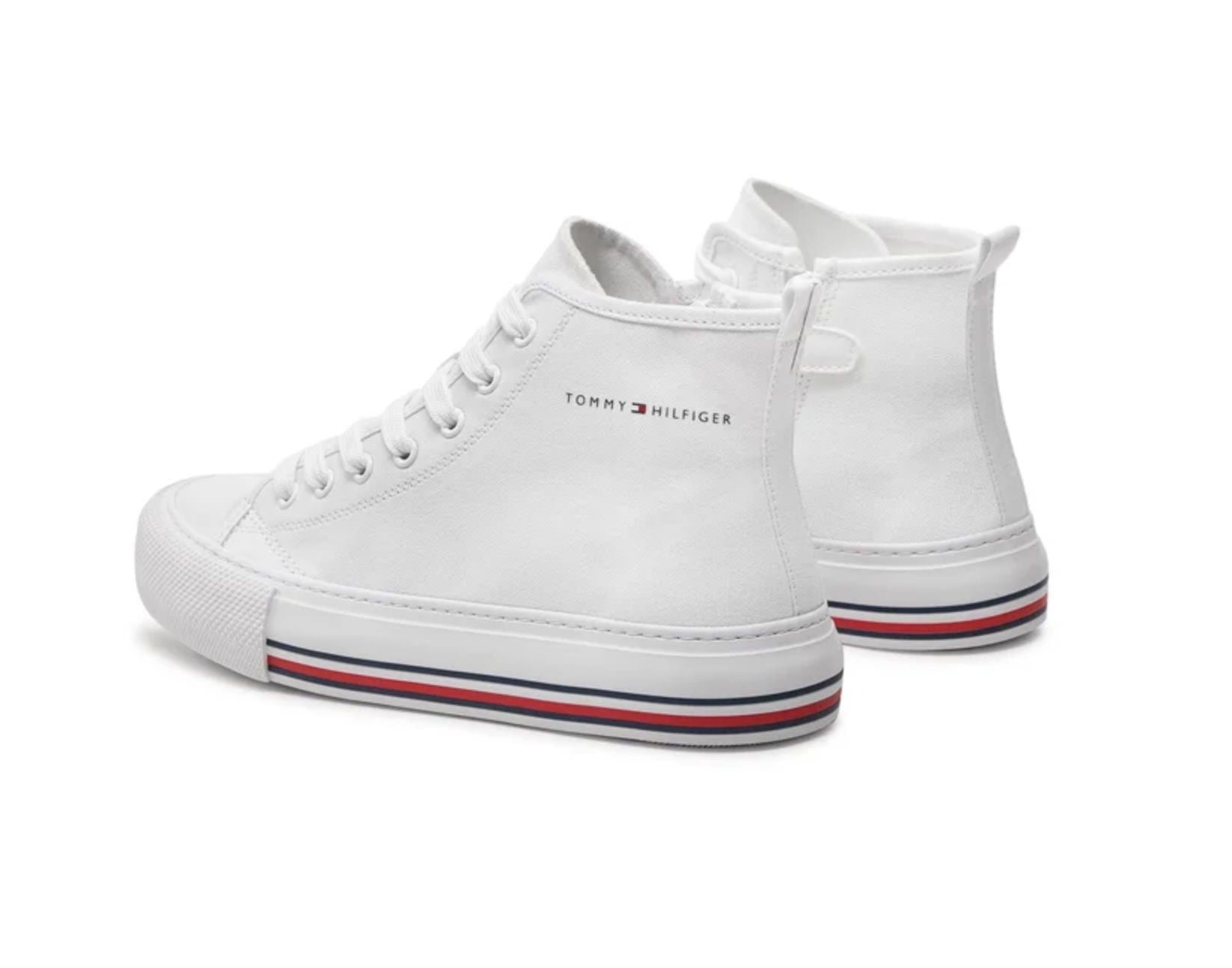Scarpe Tommy Hilfiger sneaker High Top Lace-Up white DS24TH02 T3A9-33188-1687100