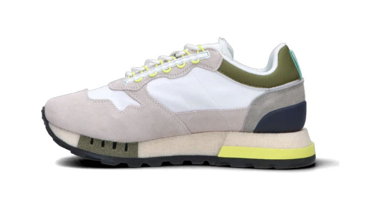 Scarpe Blauer sneaker Heron 02 in suede/ nylon white/ military US24BU06 S4HERON02/RIS