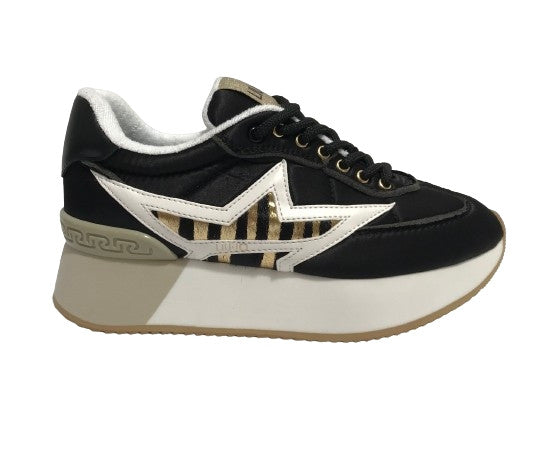 Scarpe donna Liu-Jo Dreamy 05 sneaker Nylon/Pony hair black/white D25LJ03 BF4041 TX428
