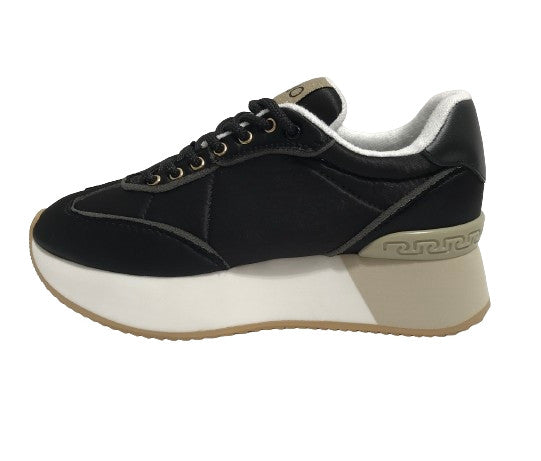Scarpe donna Liu-Jo Dreamy 05 sneaker Nylon/Pony hair black/white D25LJ03 BF4041 TX428