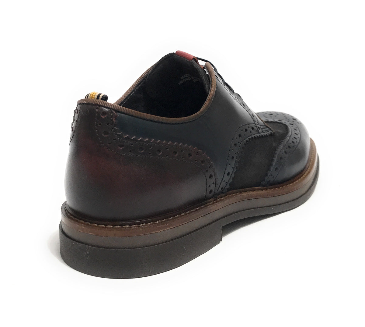 Scarpe uomo Ambitious francesina stringata in pelle navy combi U25AM09 12391C-6553AM