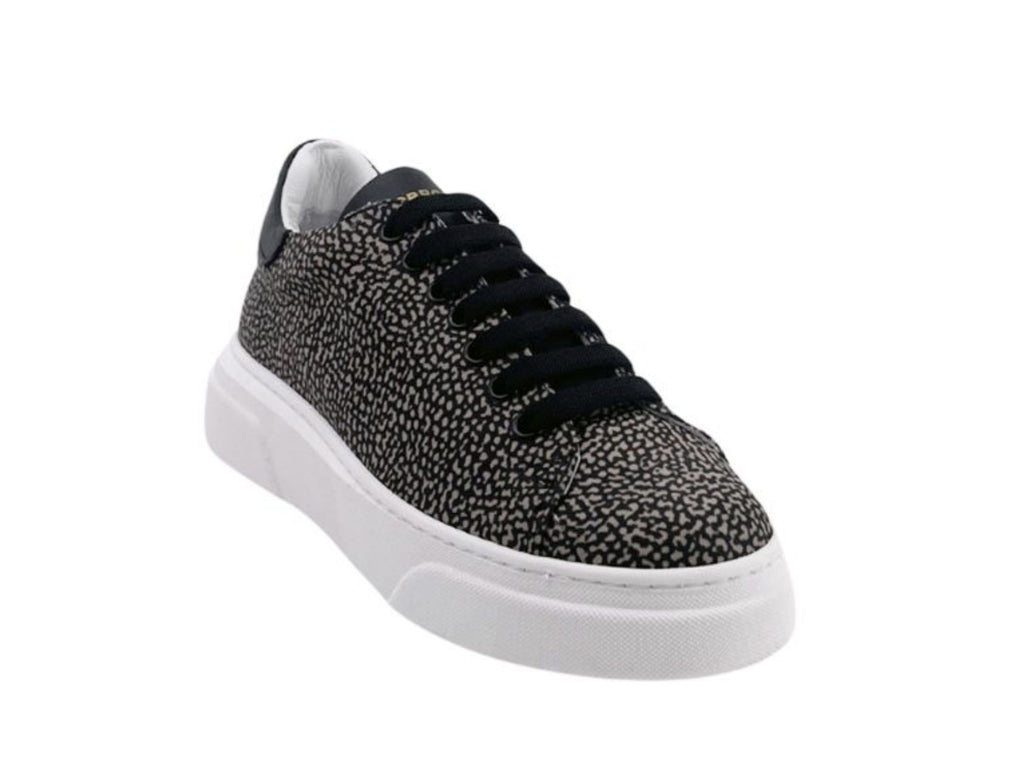 Scarpe donna Borbonese sneaker in pelle/ tessuto OP natural/ black DS24BO02 6DZ940AD8
