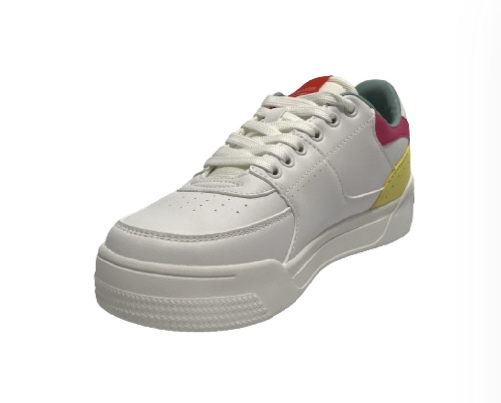 Scarpe US Polo sneaker Nole001 in ecopelle/ tessuto white/ yellow DS24UP19