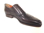 SCARPE UOMO SANTONI FRANCESINA  EBANO OLD ENGLAND CON DUILIO  FATTE A MANO 16