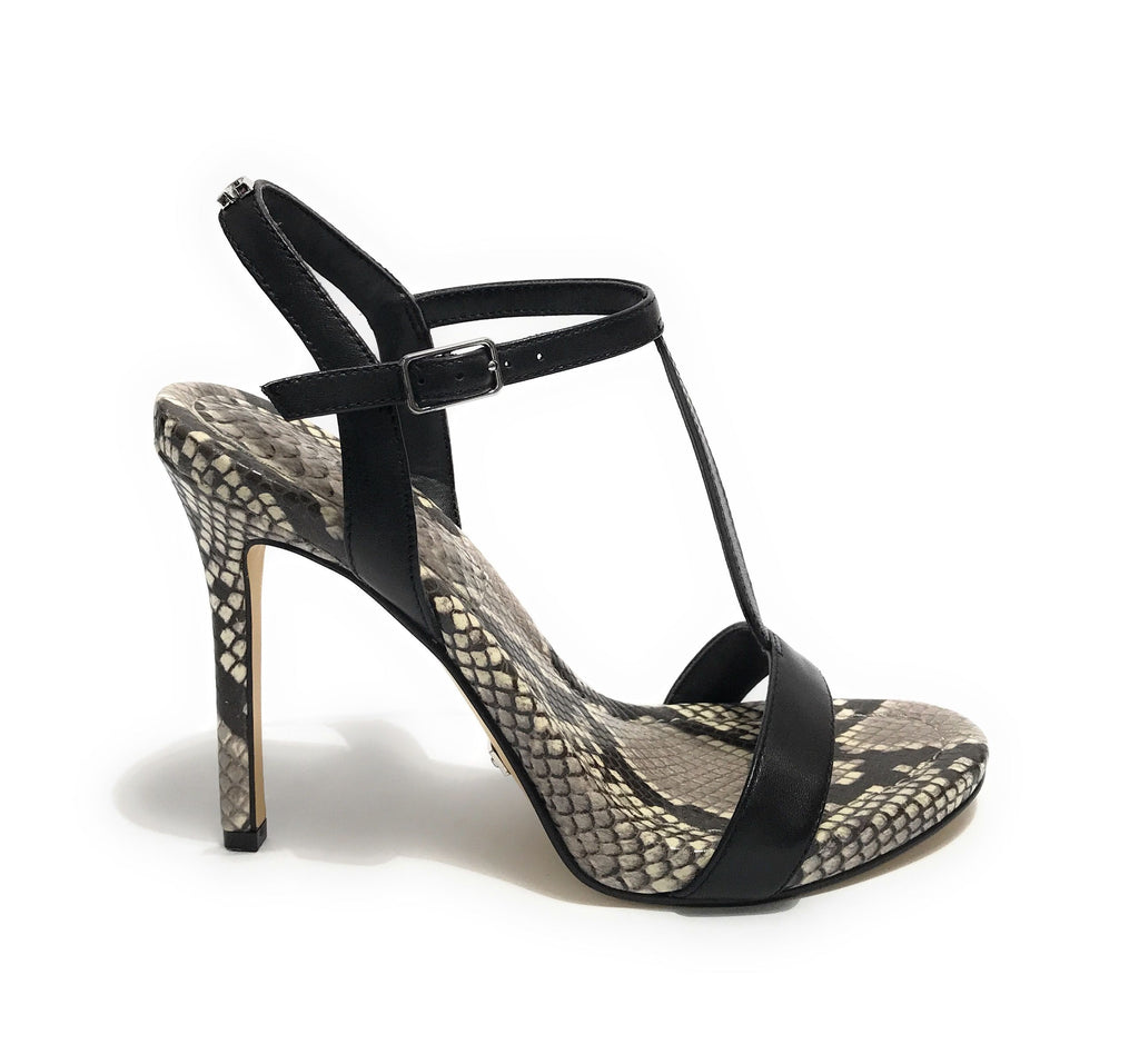 Sandalo Guess Facy TC 105 pelle nero stampa rettile DS23GU44 FL6FACLEA03