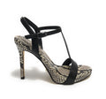 Sandalo Guess Facy TC 105 pelle nero stampa rettile DS23GU44 FL6FACLEA03