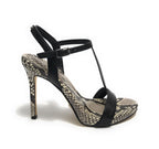 Sandalo Guess Facy TC 105 pelle nero stampa rettile DS23GU44 FL6FACLEA03