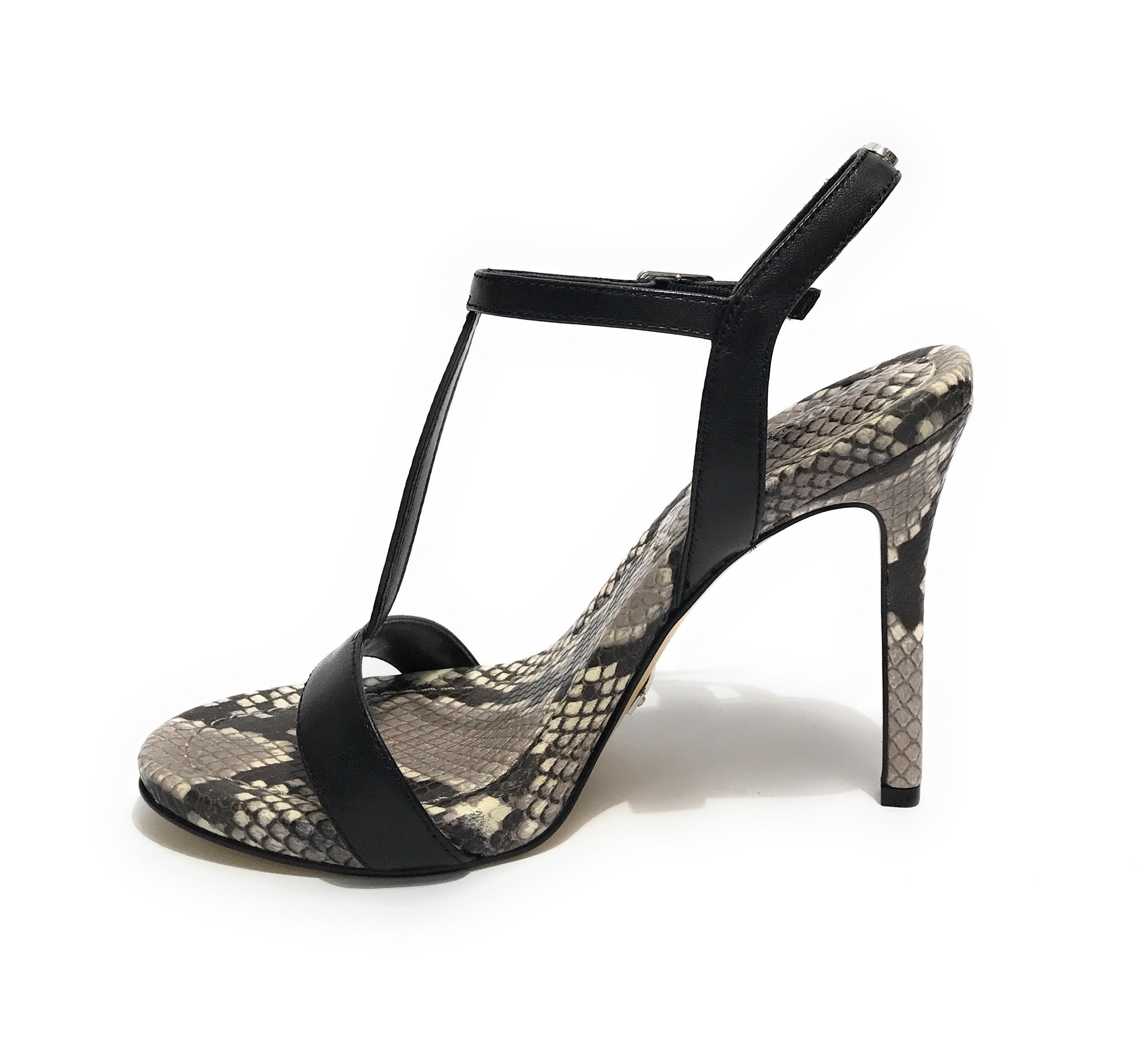 Sandalo Guess Facy TC 105 pelle nero stampa rettile DS23GU44 FL6FACLEA03