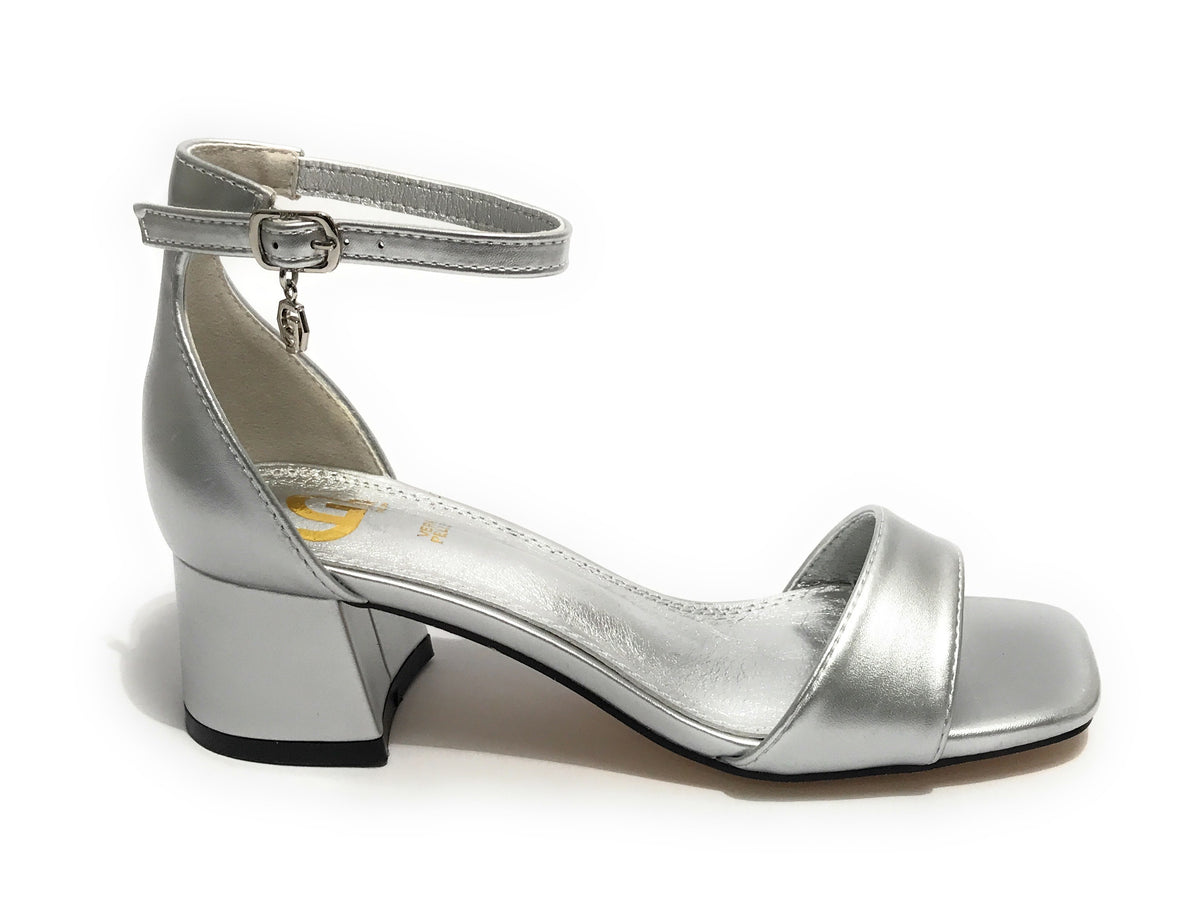 Scarpe donna Gold&gold sandalo con tacco ecopelle silver DS23GG38 GD812