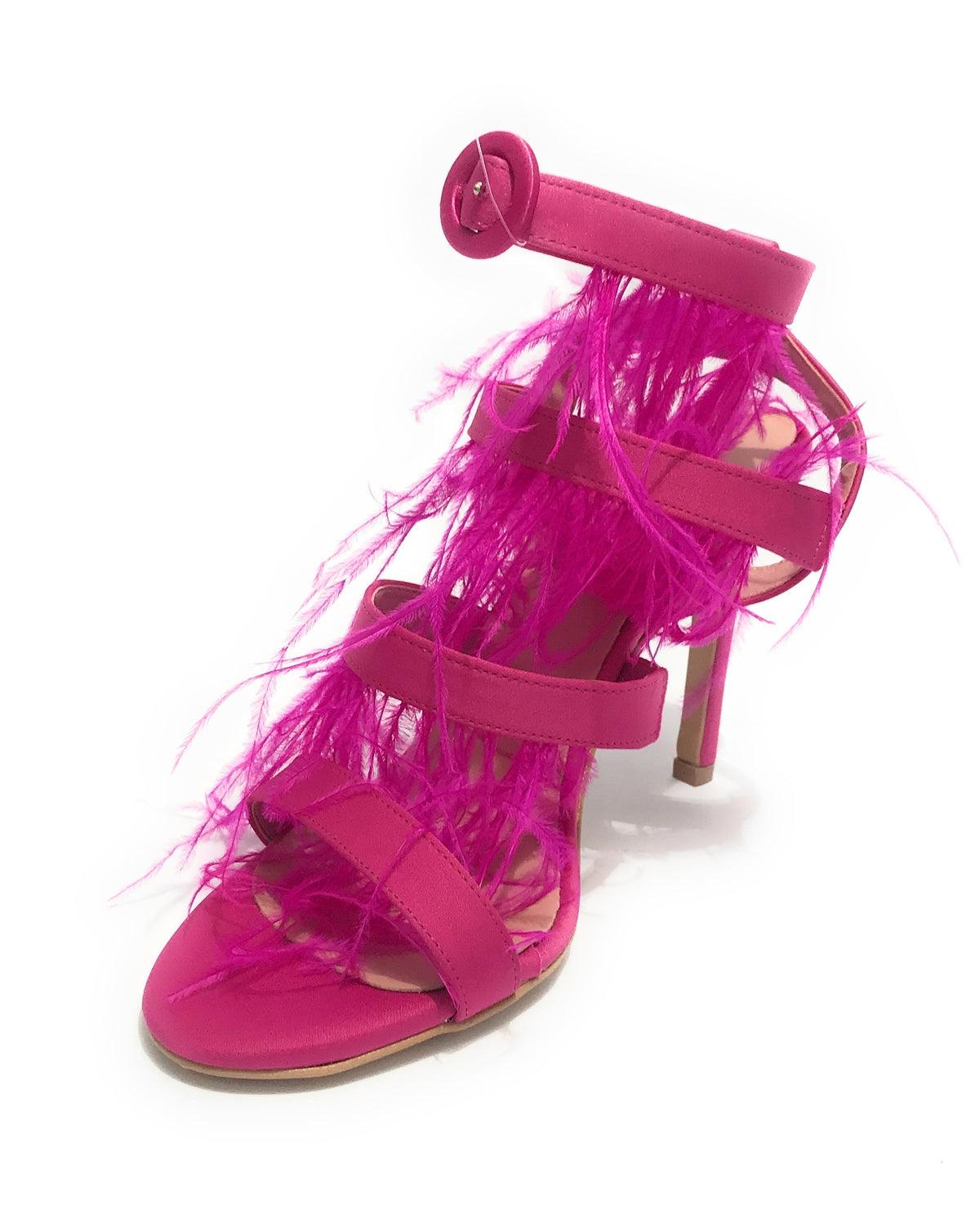 Scarpe donna sandalo in pelle fuxia tacco 9 DS23EL18