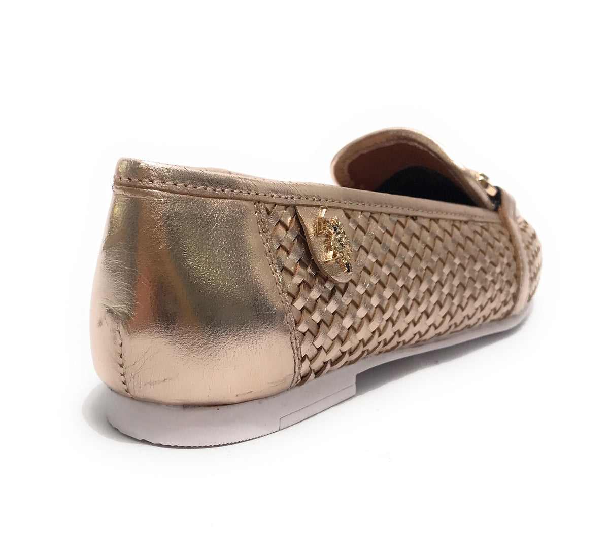 Scarpe US Polo mocassino Chery001 in pelle gold donna DS24UP11