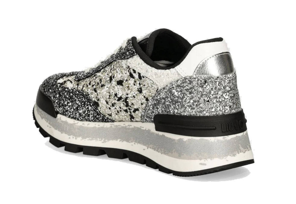 Scarpe donna Liu-Jo Amazing 26 sneaker ecopelle/ glitter black/silver D25LJ18 BF4047 TX007 S3426