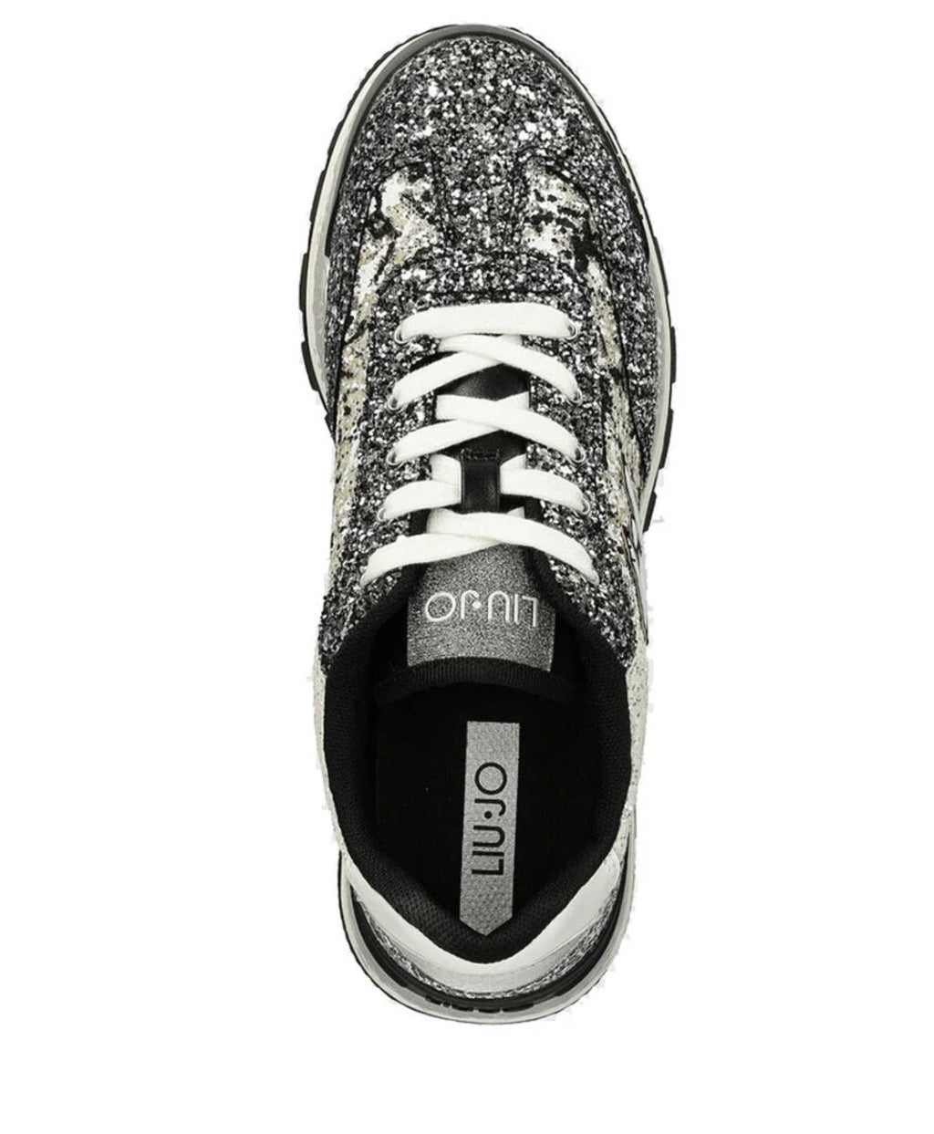 Scarpe donna Liu-Jo Amazing 26 sneaker ecopelle/ glitter black/silver D25LJ18 BF4047 TX007 S3426