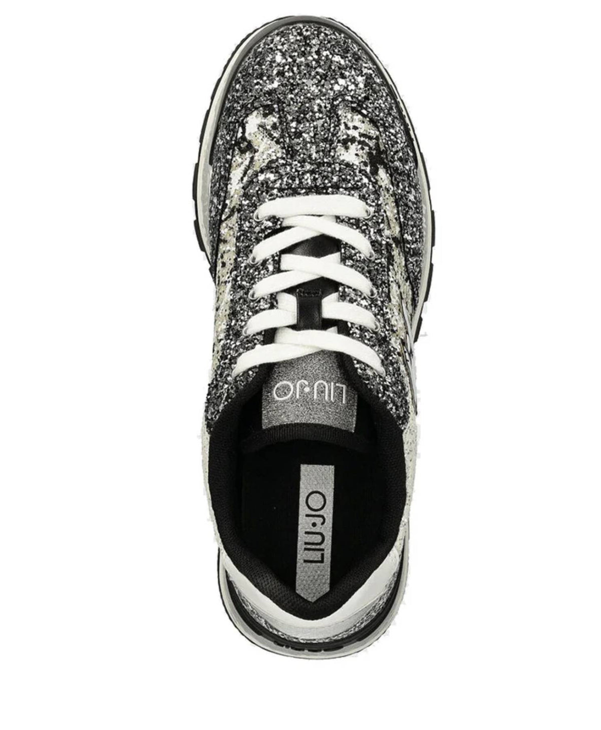 Scarpe donna Liu-Jo Amazing 26 sneaker ecopelle/ glitter black/silver D25LJ18 BF4047 TX007 S3426