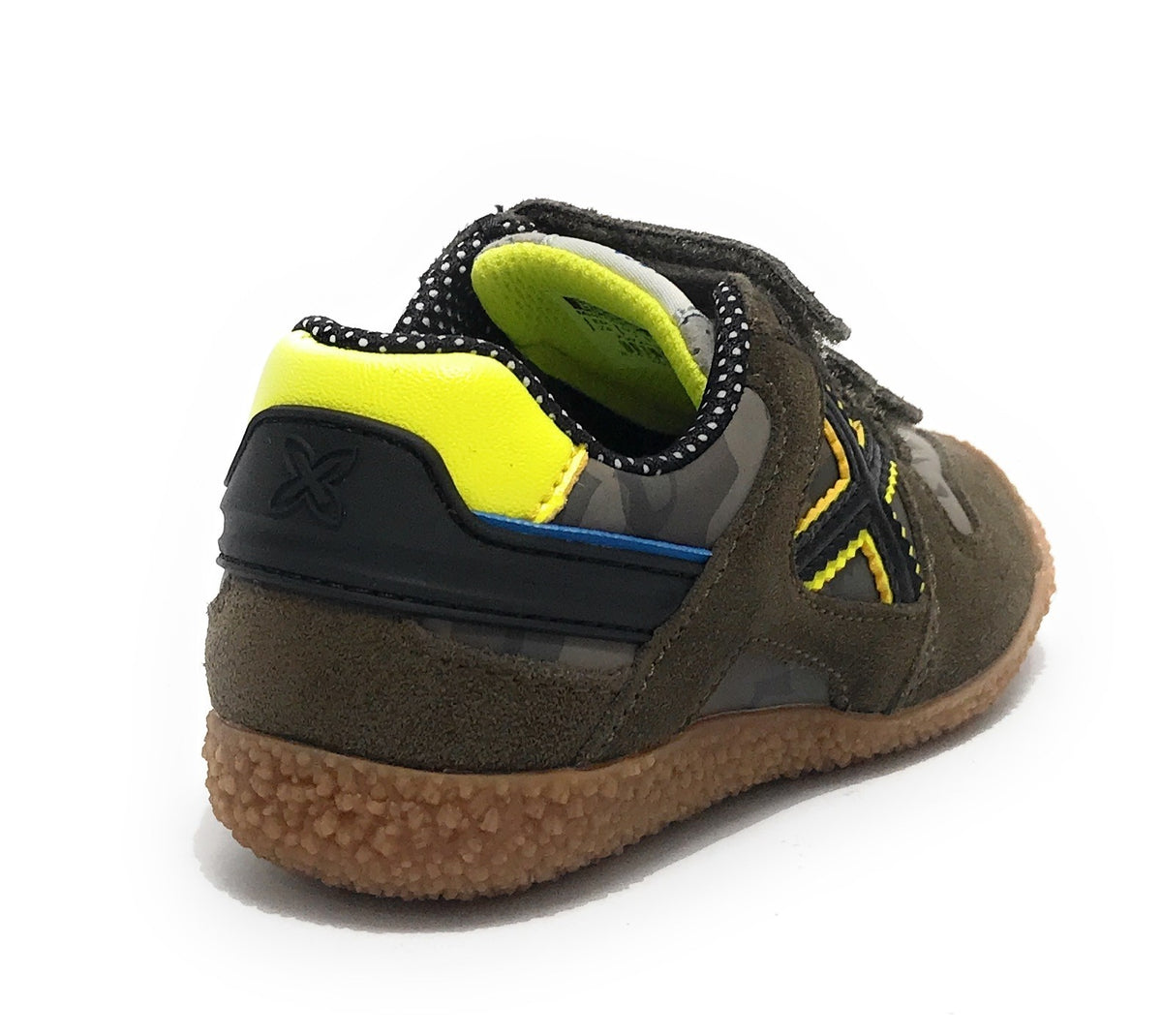 Scarpe bambino Munich sneaker con strap Mini Goal in suede verde army/ camo Z22MU09 1539