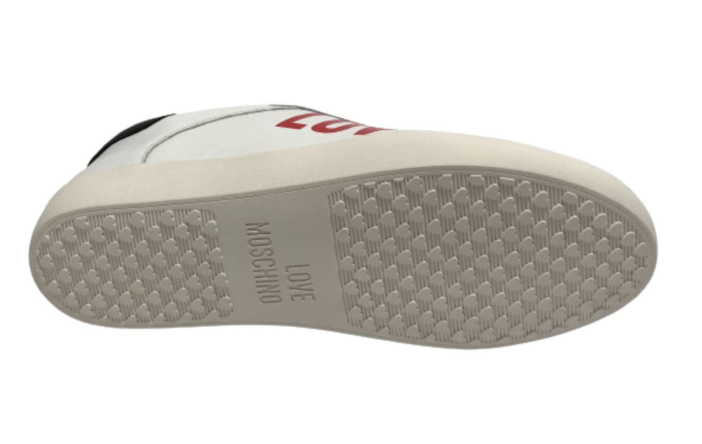 Scarpe donna Love Moschino sneaker in pelle bianco/ nero DS22MO20 JA15532