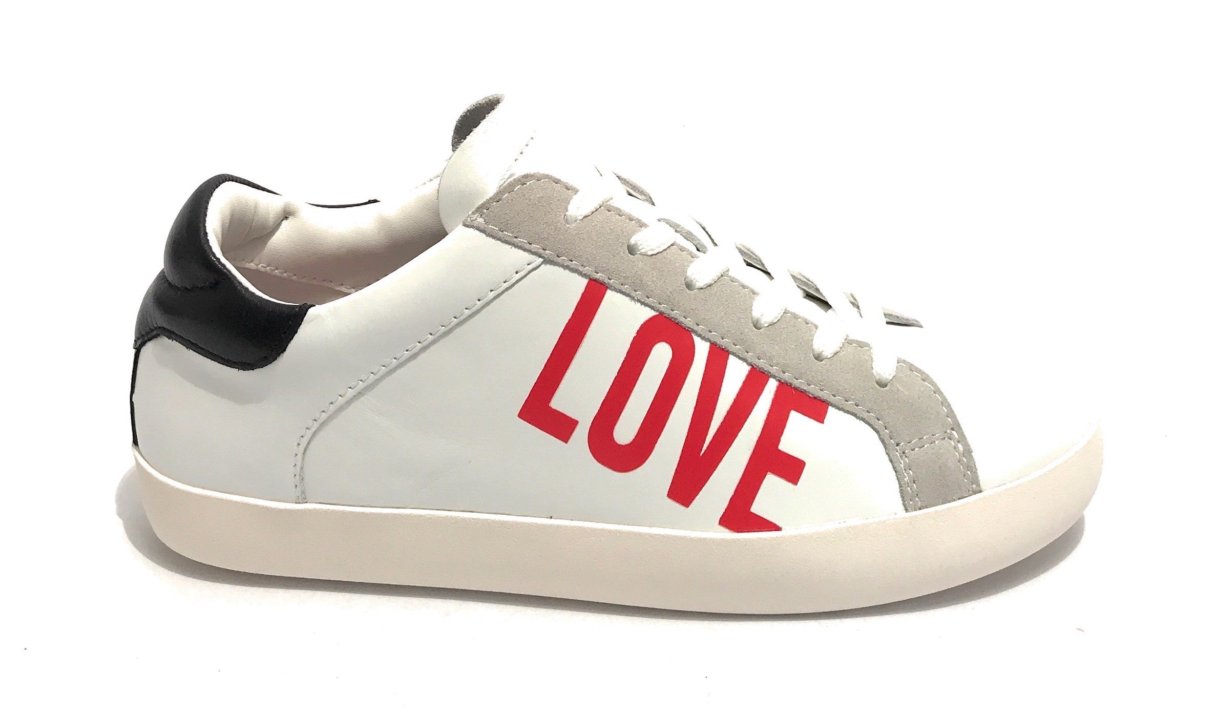 Scarpe donna Love Moschino sneaker in pelle bianco/ nero DS22MO20 JA15532