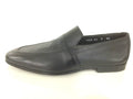 SCARPE UOMO SANTONI MOCASSINO NERO PELLE MARTELLATA CERVO   FATTA A MANO 52