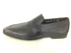 SCARPE UOMO SANTONI MOCASSINO NERO PELLE MARTELLATA CERVO   FATTA A MANO 52