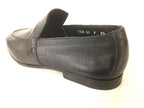 SCARPE UOMO SANTONI MOCASSINO NERO PELLE MARTELLATA CERVO   FATTA A MANO 52