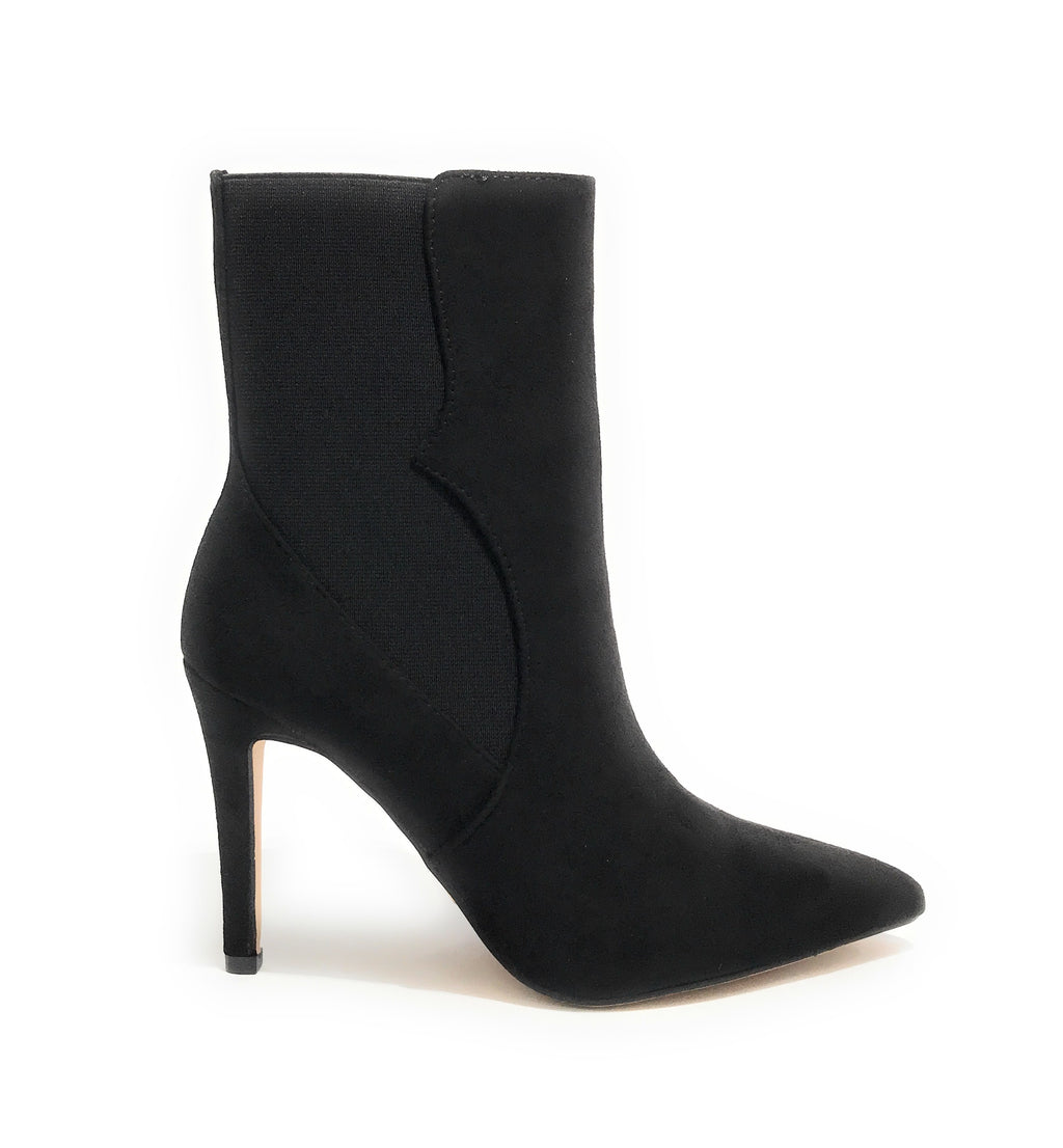 Scarpe donna tronchetto Gold&gold in ecopelle scamosciato nero D23GG17 GD673