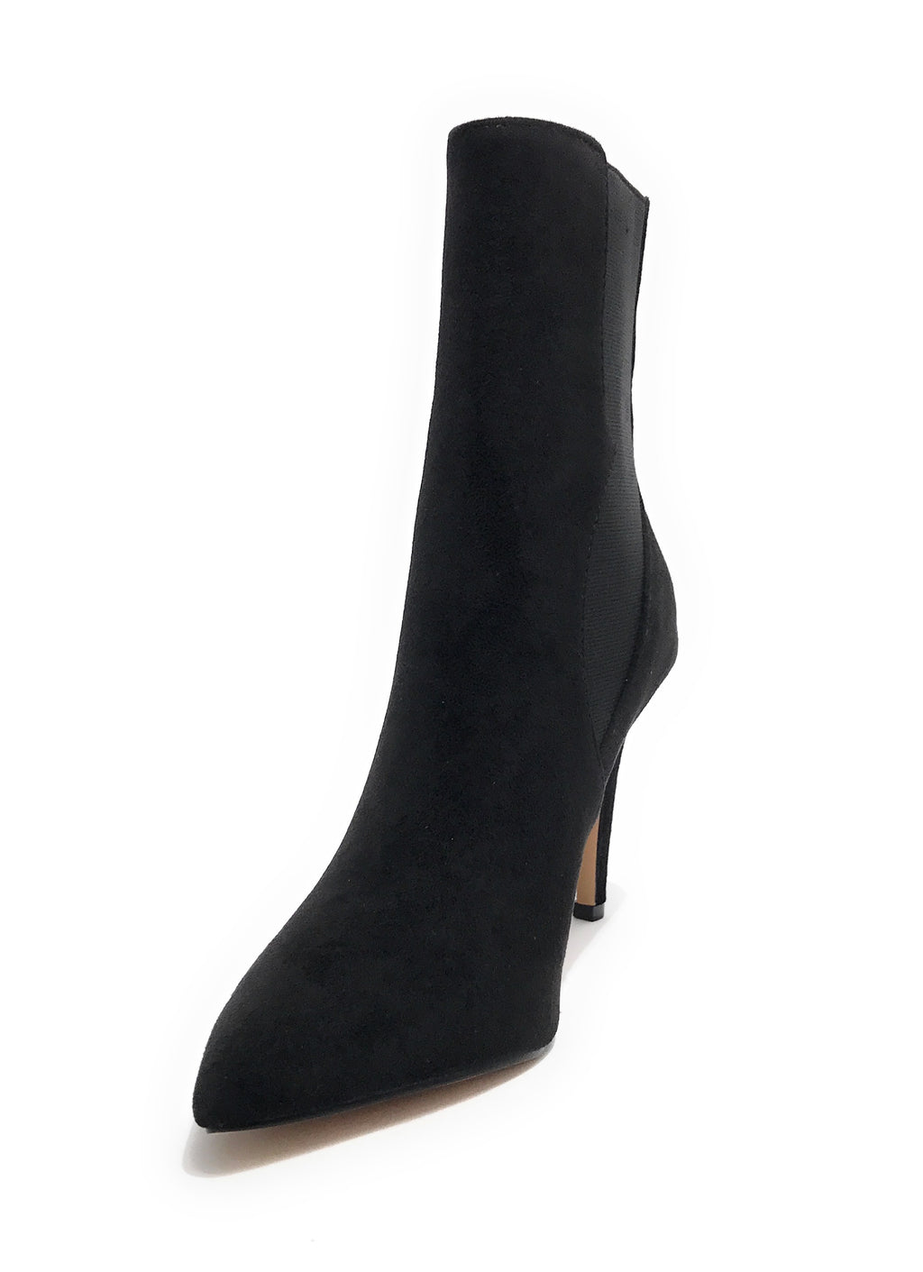 Scarpe donna tronchetto Gold&gold in ecopelle scamosciato nero D23GG17 GD673
