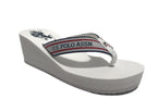 Infradito US Polo zeppa Chany 003 in gomma TC 60 PL 25 white DS23UP02