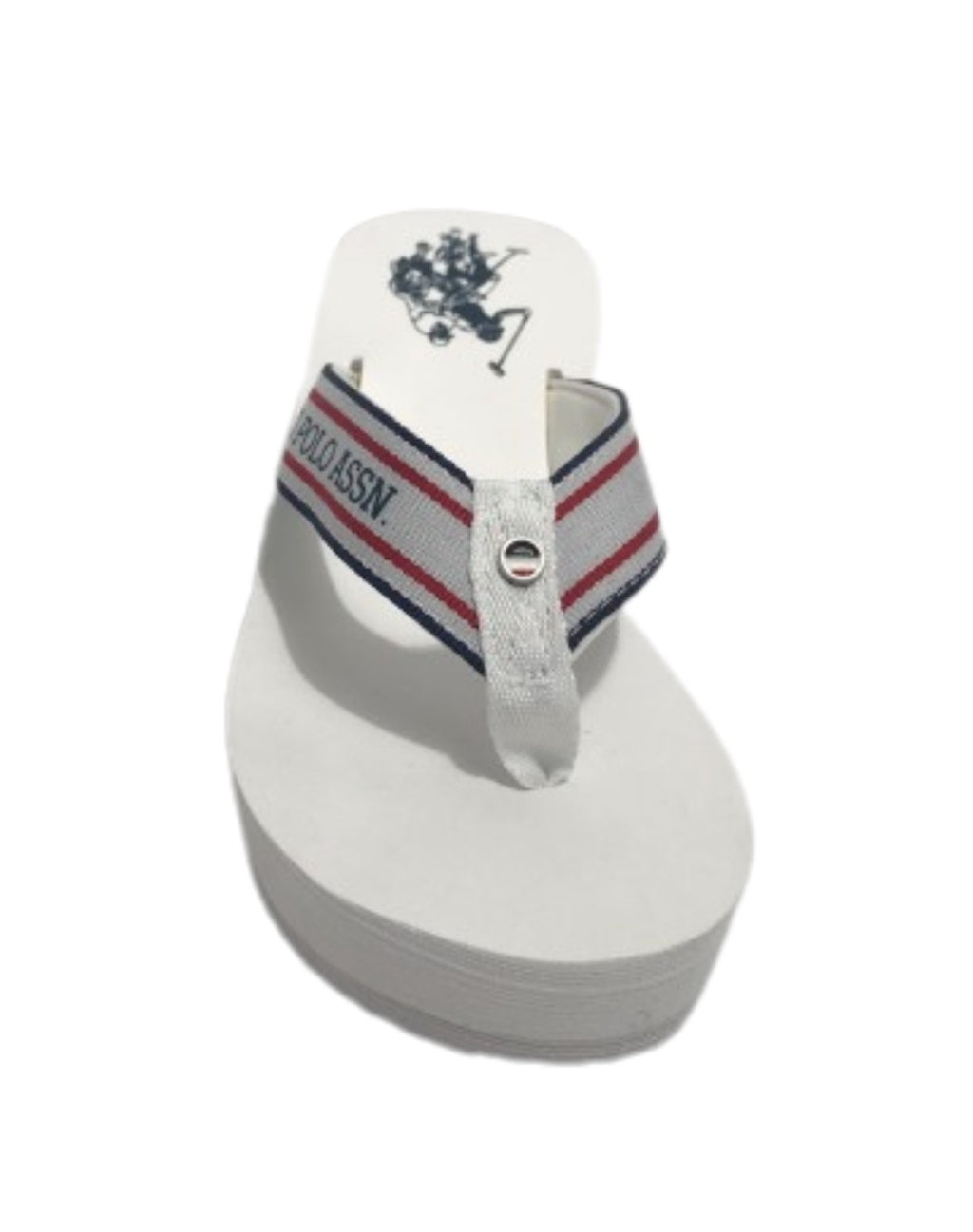 Infradito US Polo zeppa Chany 003 in gomma TC 60 PL 25 white DS23UP02